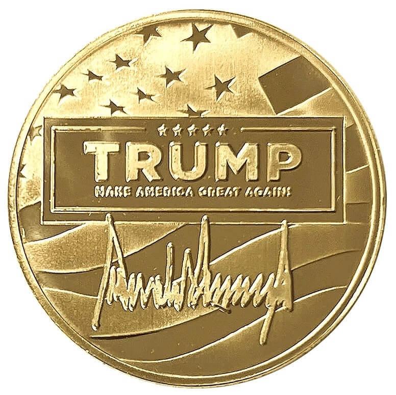 Gold Coin Trump Back